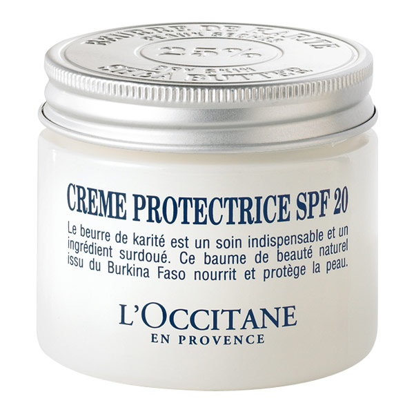 Увлажняющий крем spf 20. Крем l Occitane en Provence для лица. Loccitane крем 20% Karite. Крем для лица Occitane 15%. Защитный крем для лица от холода.